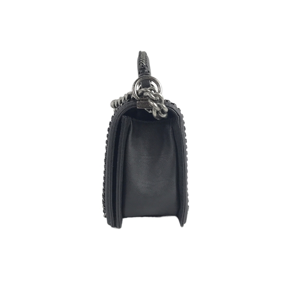 Black Quilted Calfskin Leather Paris-Salzburg Medium Boy Top Handle Bag W/RHW - Picture 3 of 16